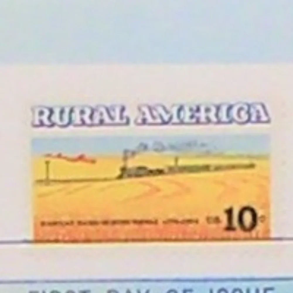 Kansas Winter Wheat Stamp Illustration Wall Decor